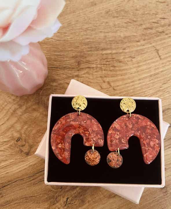 Boucles d'oreilles dorées Eléonore