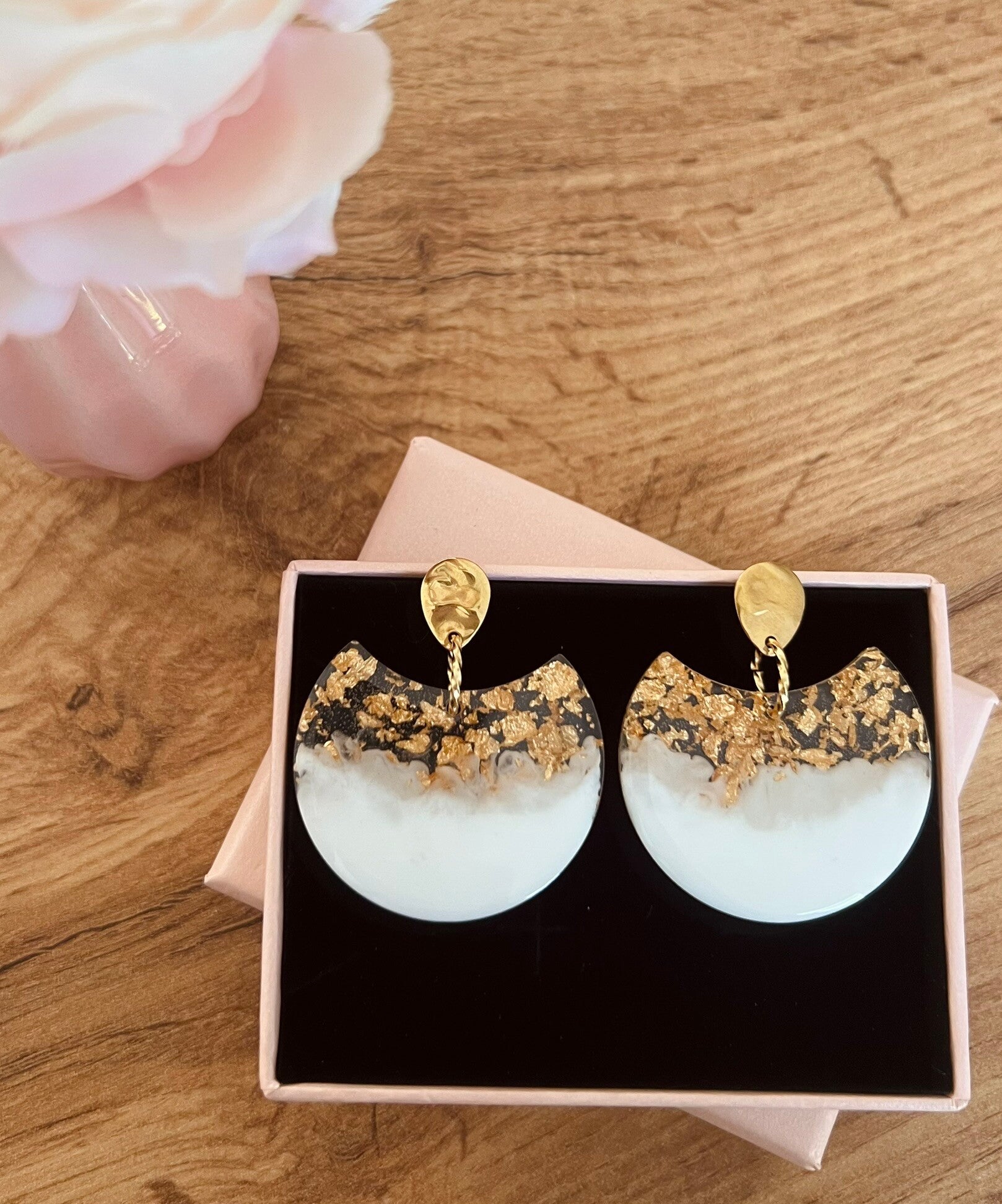 Boucles d'oreilles dorées Anaé