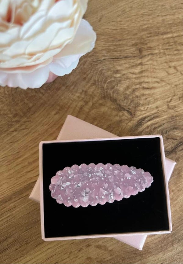 Barrette à cheveux rose