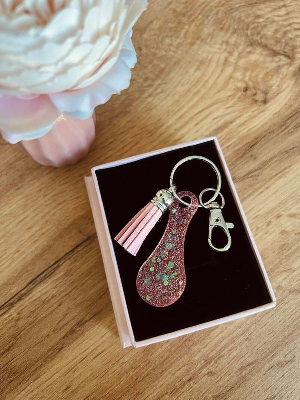 Jeton rose à paillettes