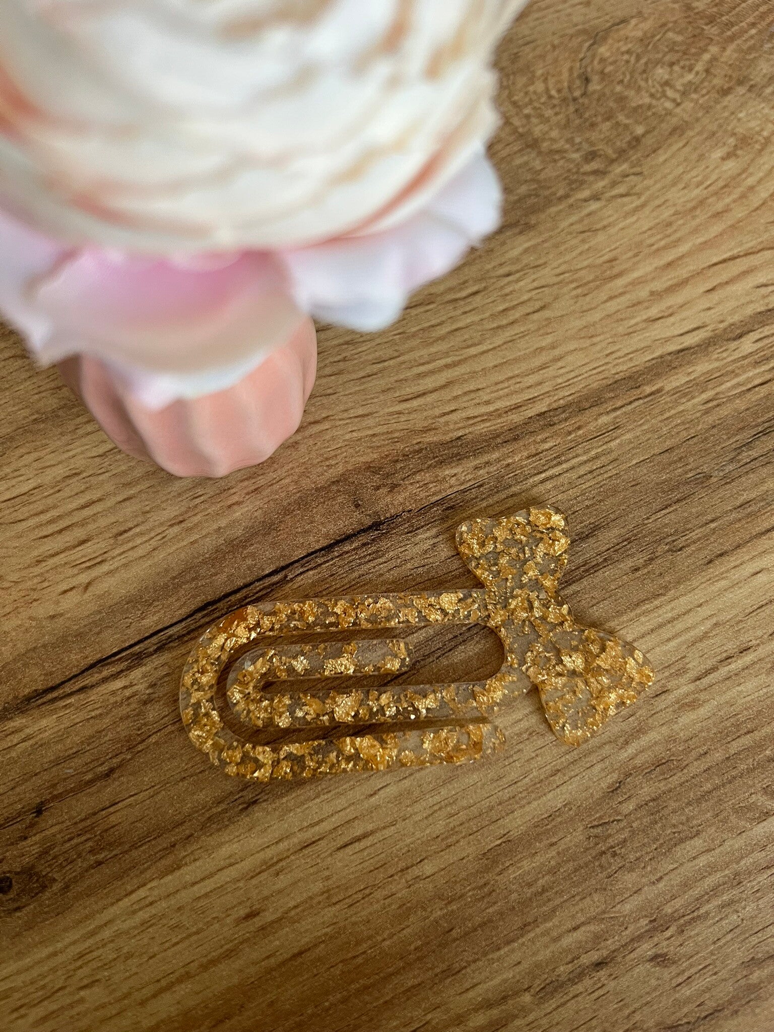 Marque page feuilles d'or