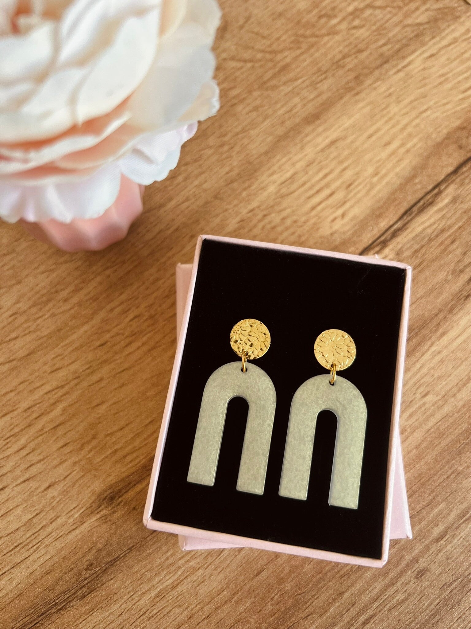 Boucles d'oreilles dorées Astride