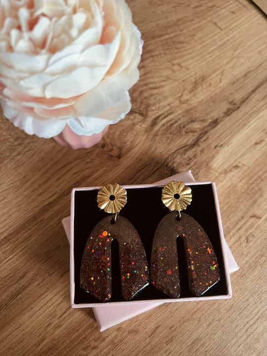 Boucles d'oreilles dorées Augusta