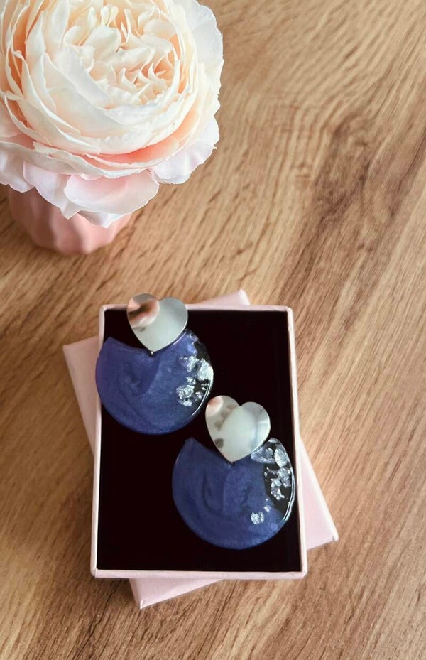 Boucles d'oreilles argentées Cécile