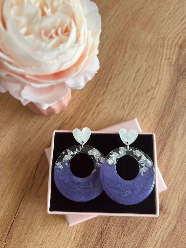 Boucles d'oreilles argentées Christelle