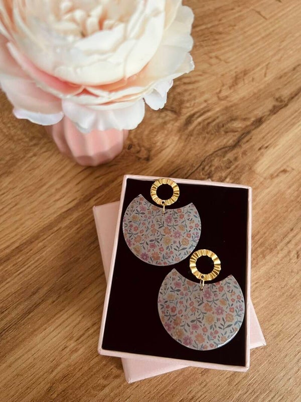 Boucles d'oreilles dorées Albertine