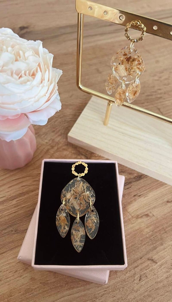 Boucles d'oreilles dorées Elodie