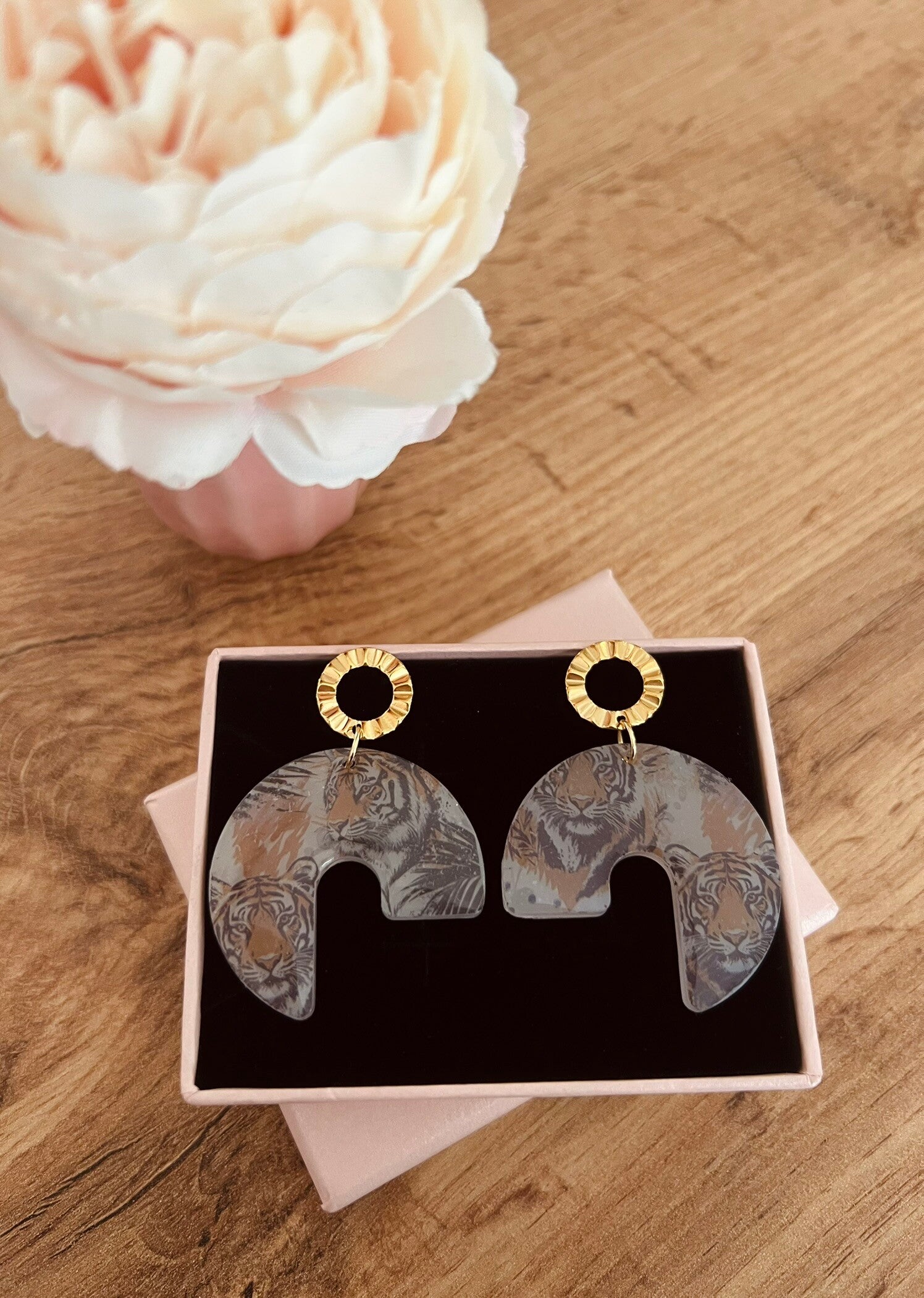 Boucles d'oreilles dorées Talia