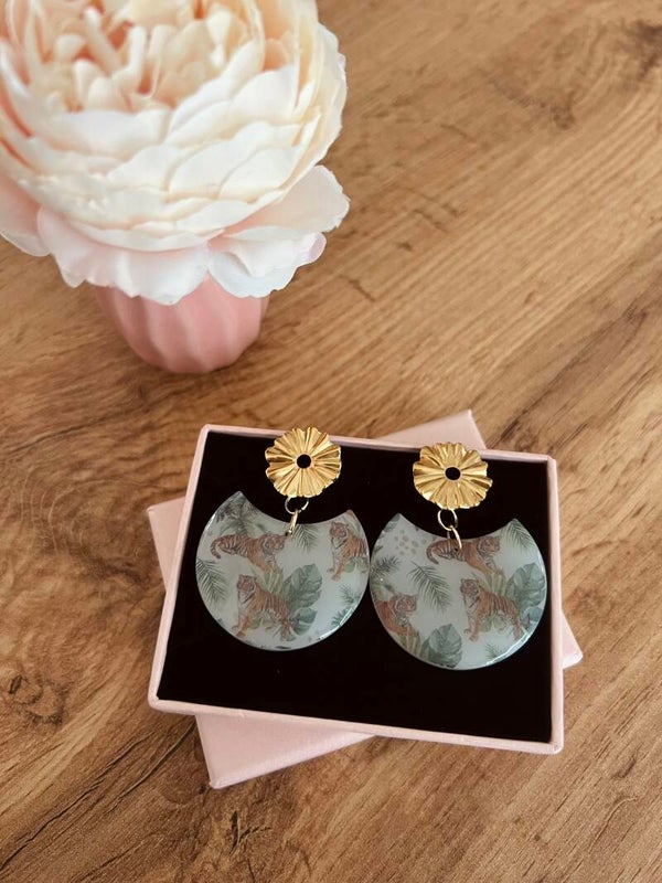 Boucles d'oreilles dorées Sandra