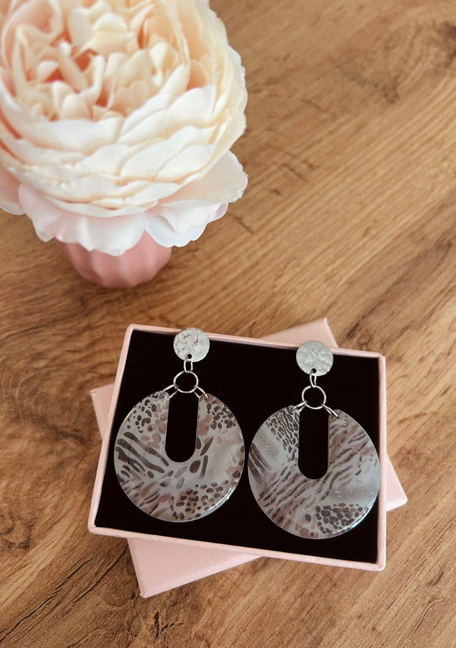 Boucles d'oreilles argentées Amina