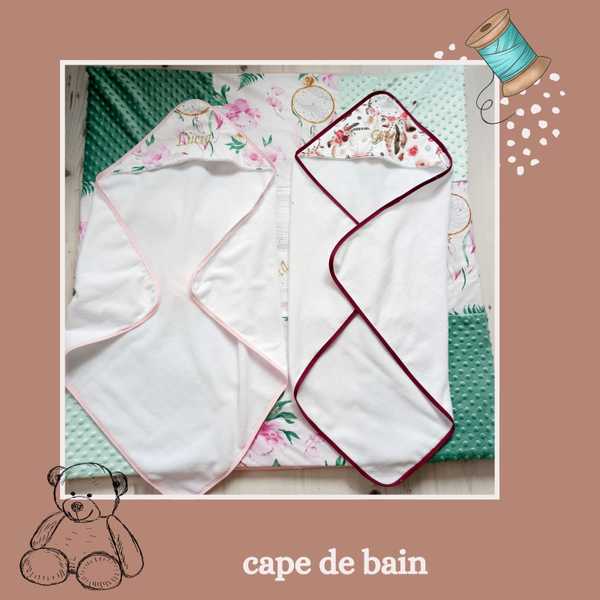 Cape de bain personnalisée