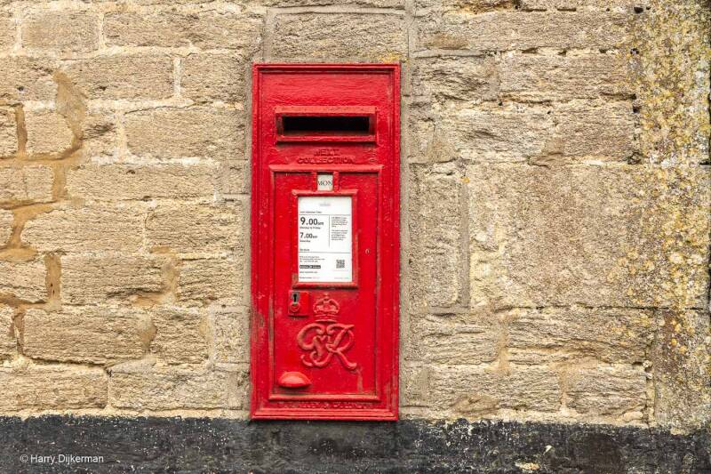 King George VI wall mounted letterbox