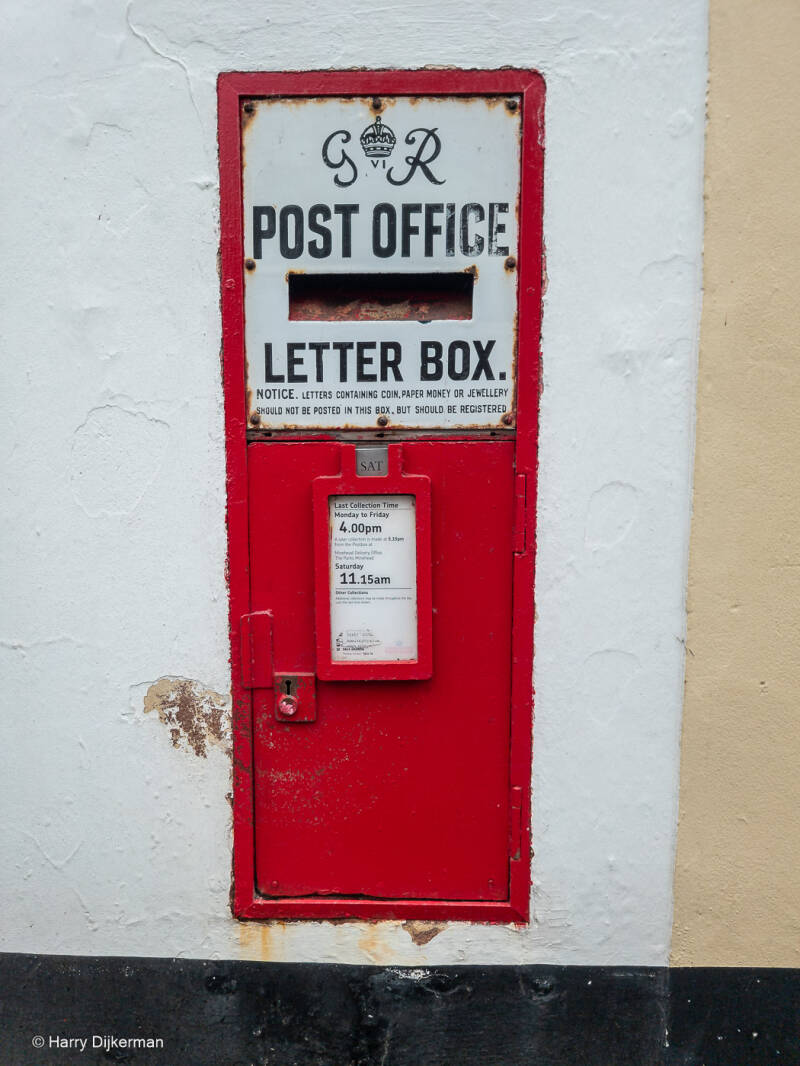 King George VI wall mounted letterbox