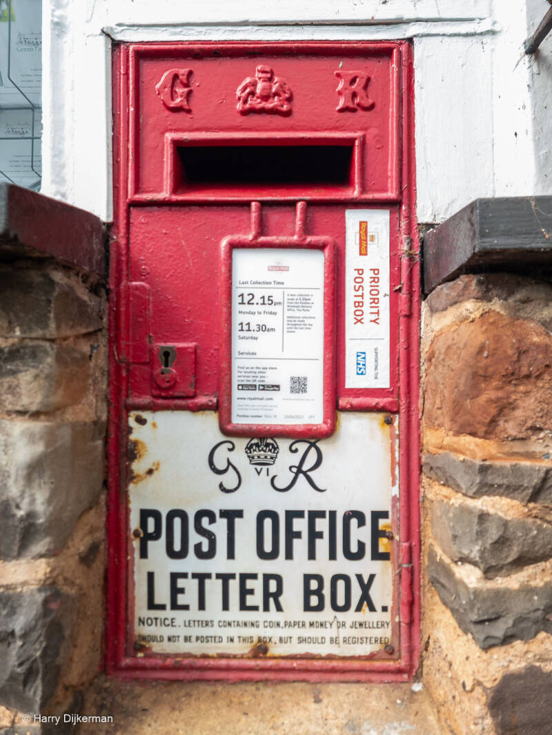 King George VI wall mounted letterbox