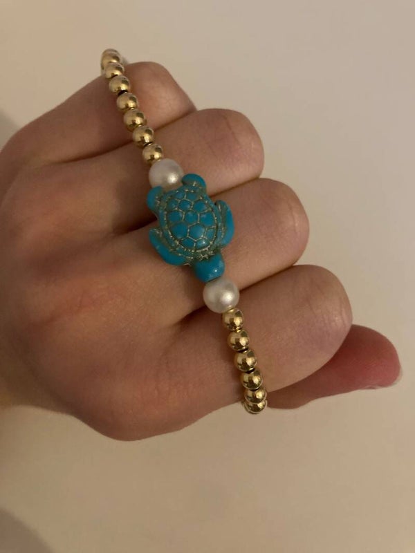 Gold Blue Turtle