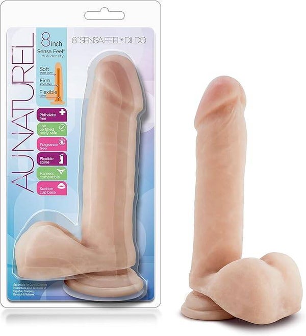 Dildo Au Natural Sense Feel 8" Beige BL-36463