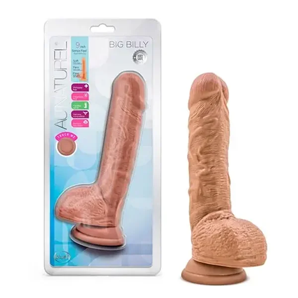 Dildo Au Natural Big Billy 9" Mocha BL-74817