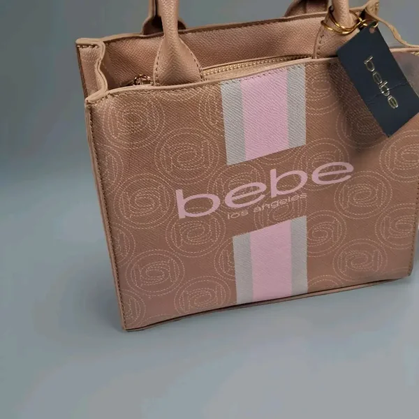 Bebe Los Angeles Ember Satchel Tan- HANDBAG - PURSE