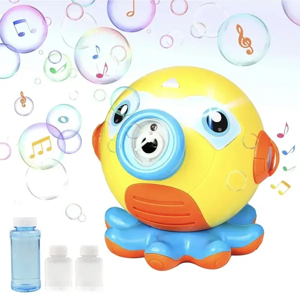 Octopus Auto Bubble Maker with Music and Light, 3000+ Bubbles/Min Bubble Machine