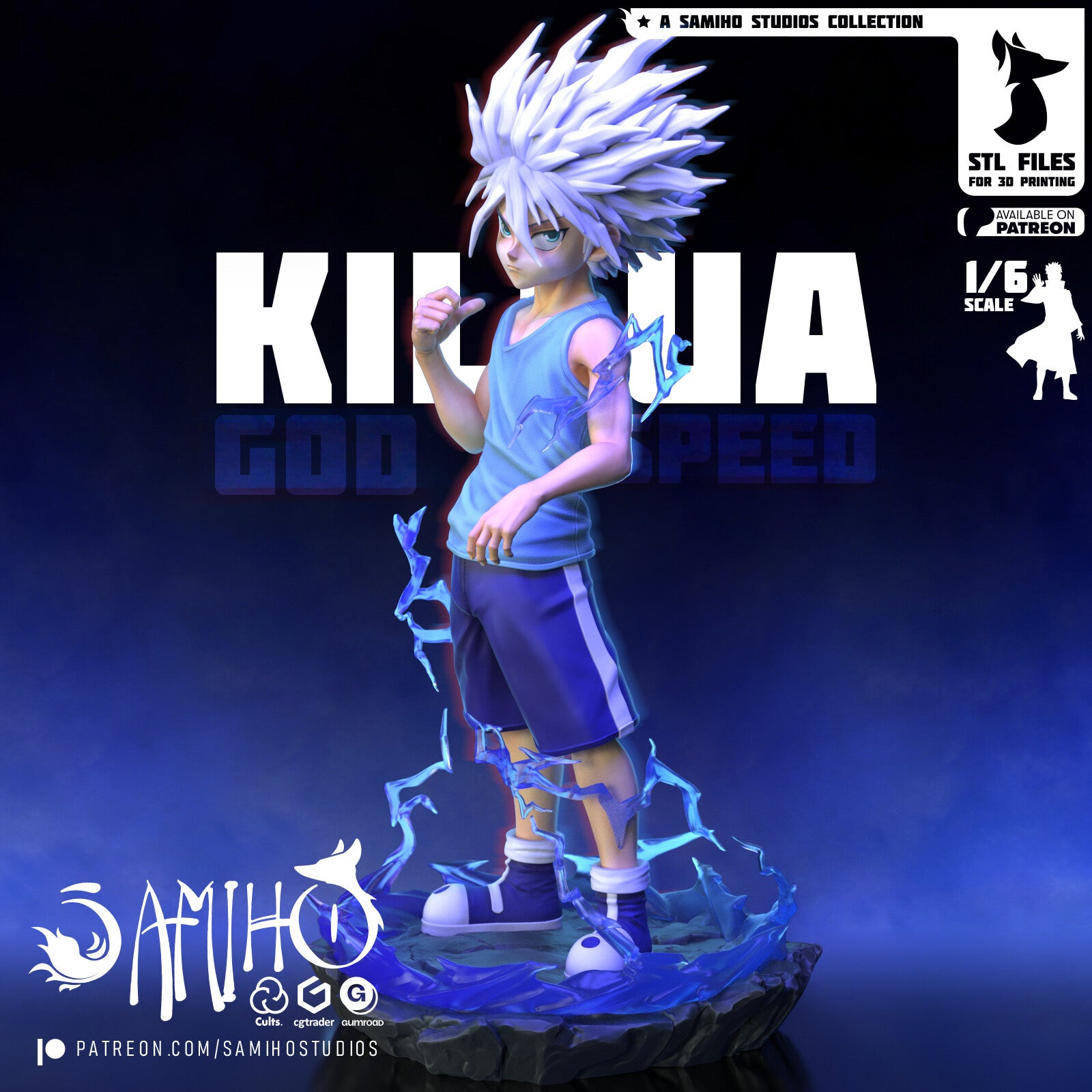 Figurine 3D Résine – "Killua Godspeed" (inspirée de  Hunter X Hunter)