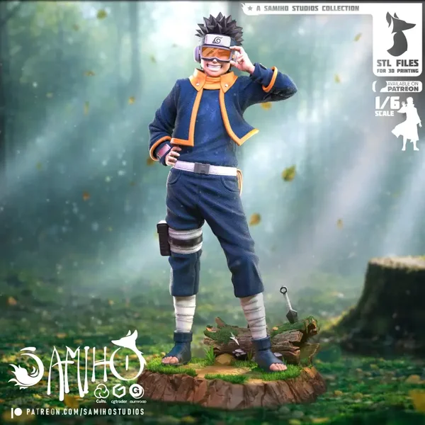 Figurine 3D Résine – "Uchiha Obito" (inspirée de Naruto)