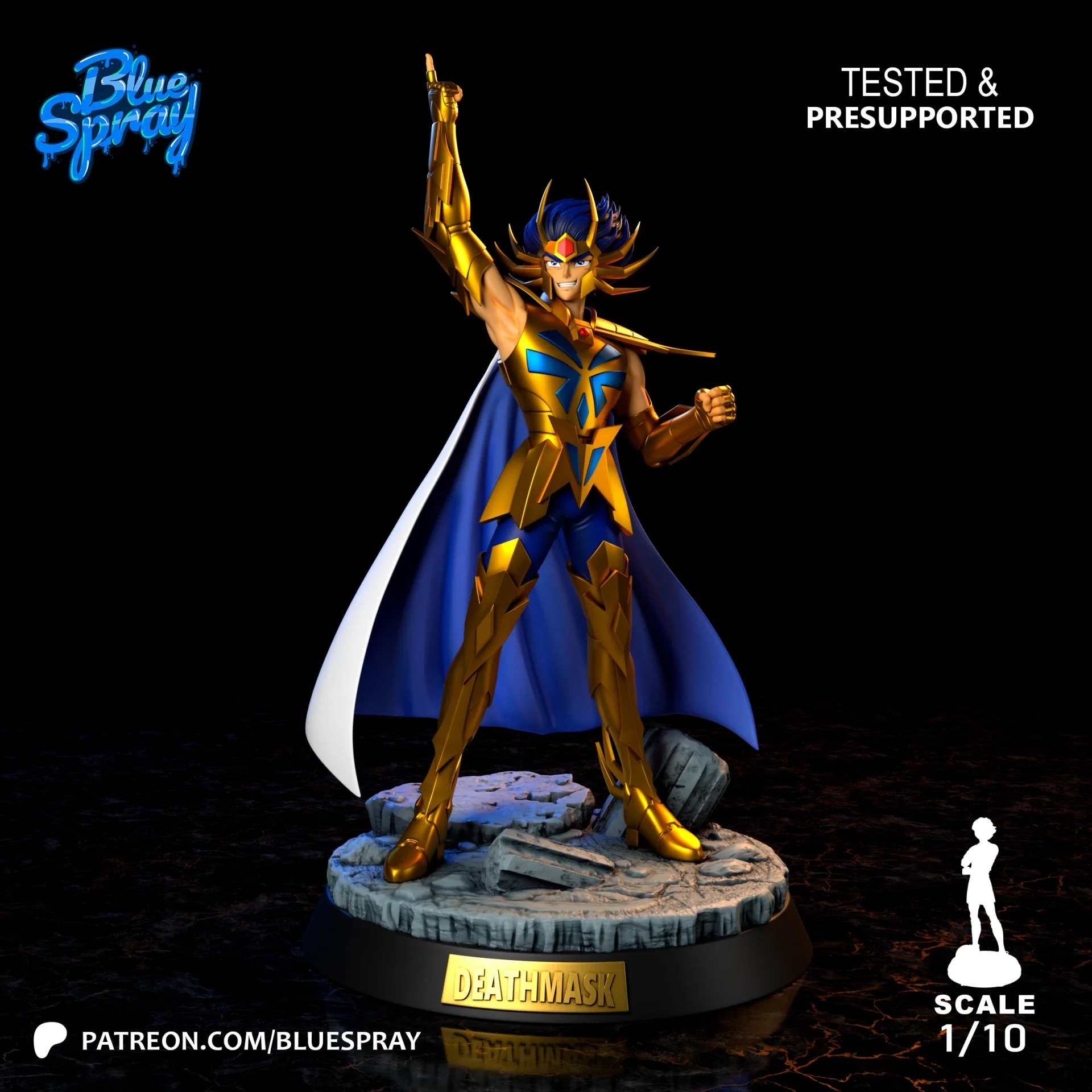 Figurine 3D Résine – "Death Mask" (inspirée de Saint Seiya)