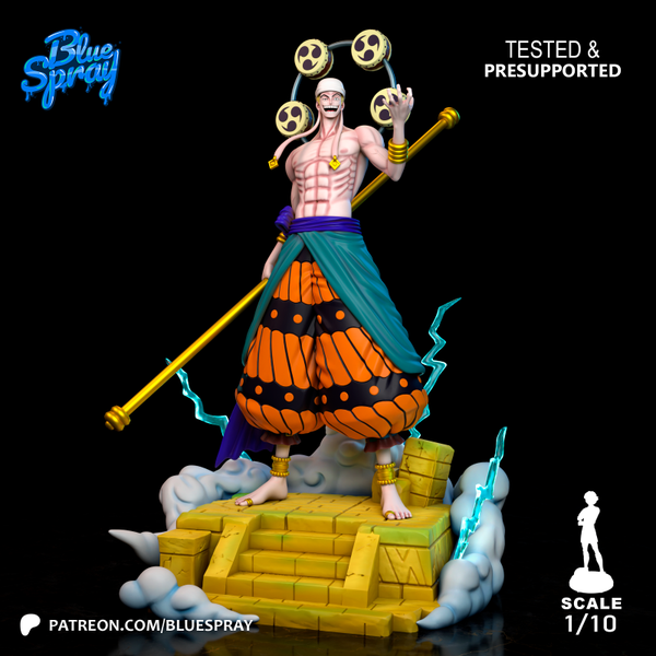 Figurine 3D Résine - "Enel" (inspirée de One Piece)