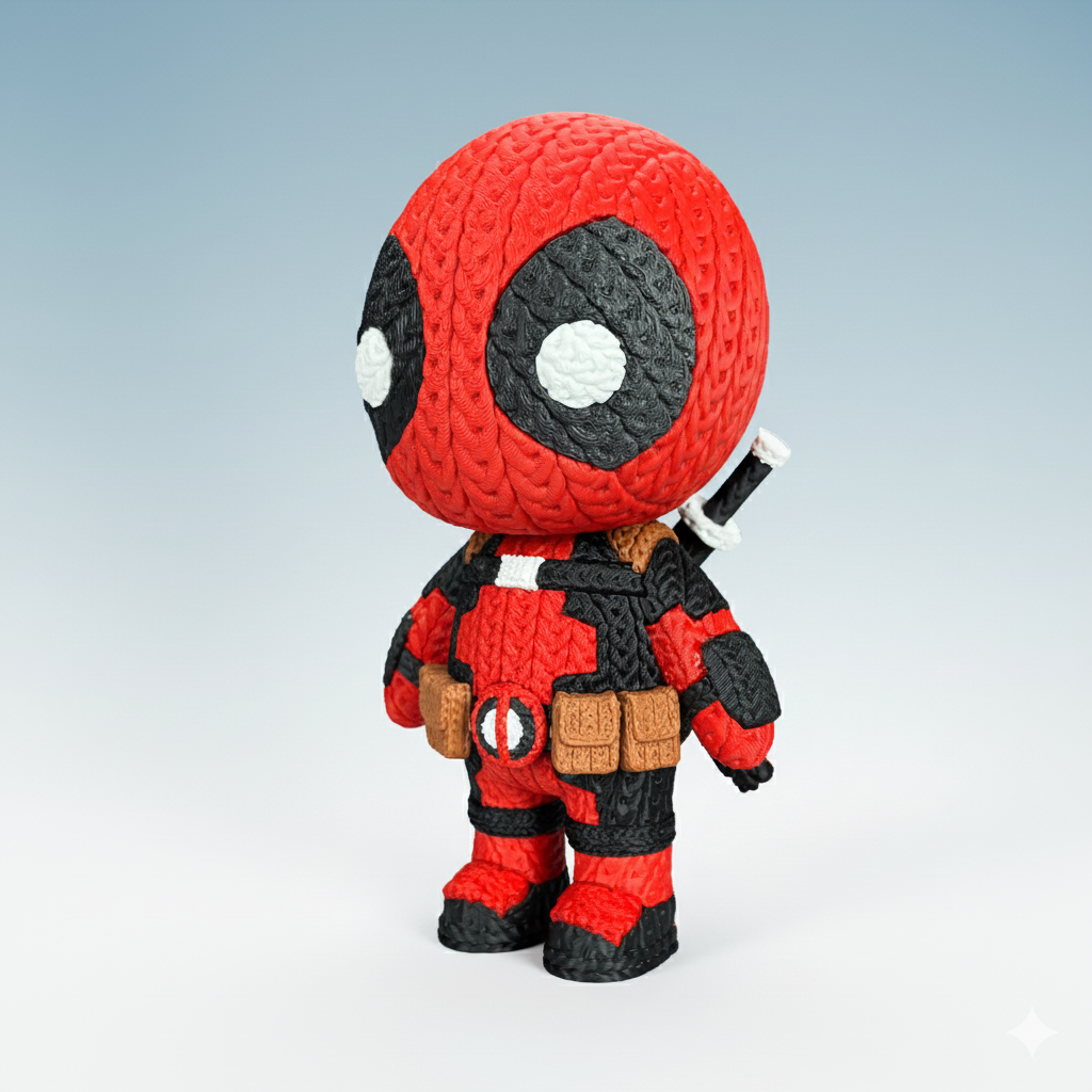 Figurine 3D PLA – "Loonpool" – Effet Crochet