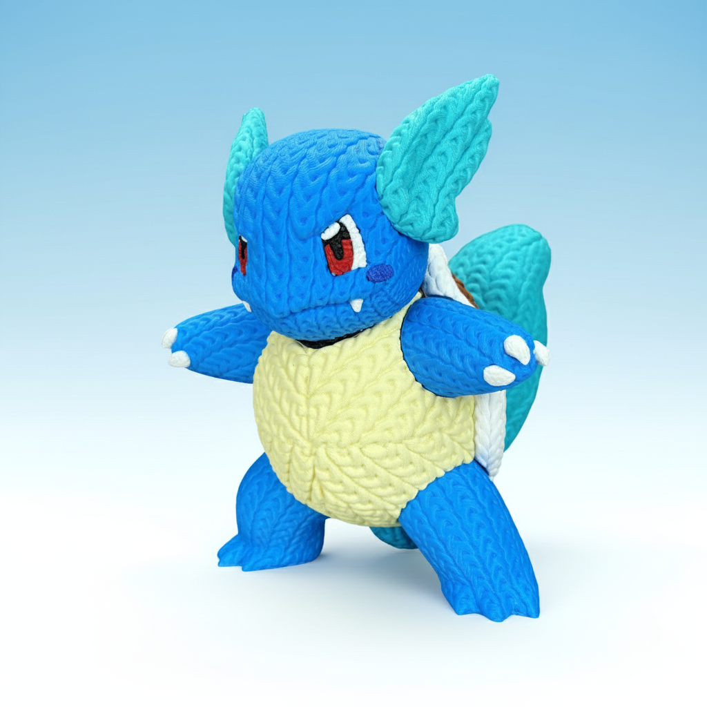 Figurine 3D PLA – "Aqualoon" – Effet Crochet