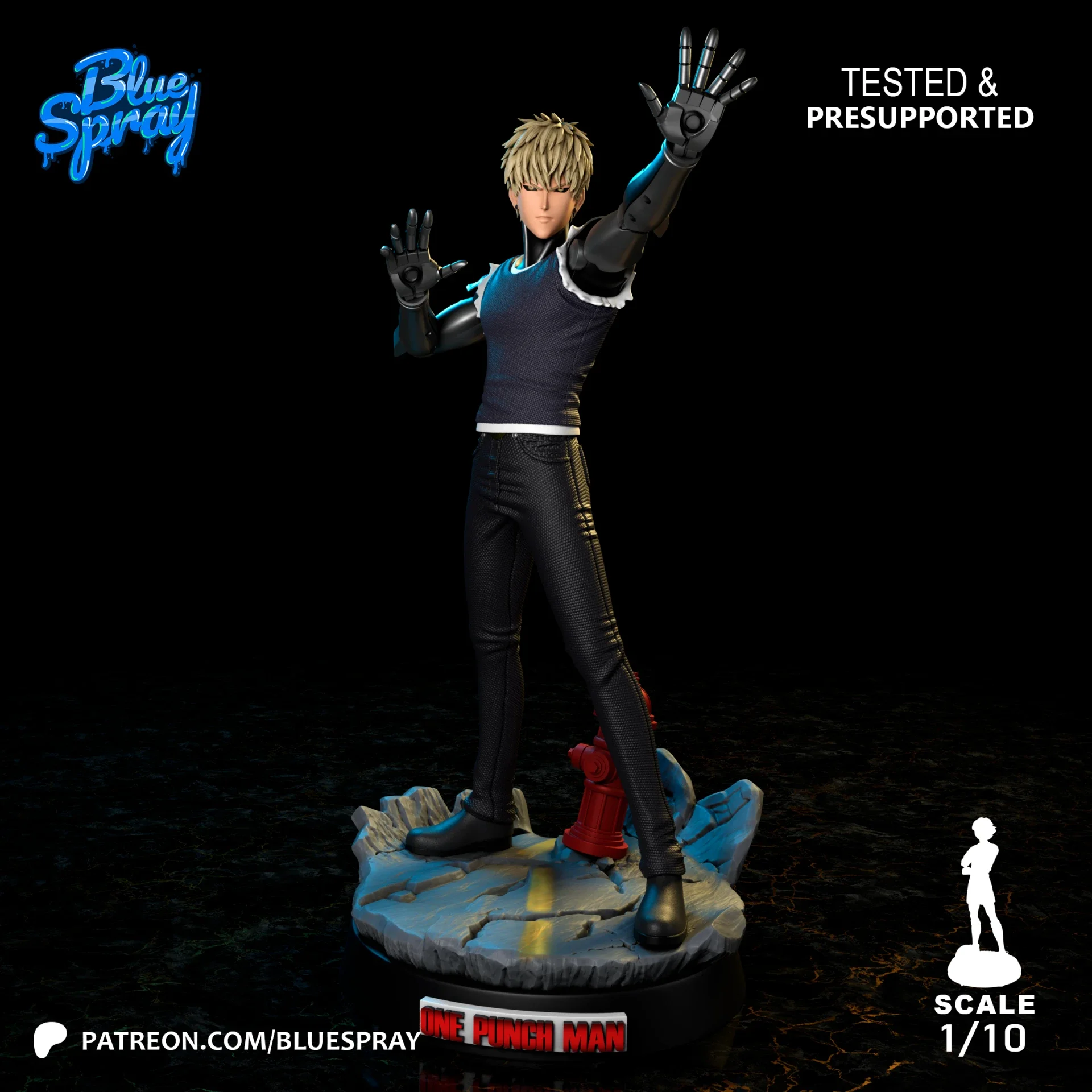 Figurine 3D Résine – "Genos" (inspirée de One Punch Man)