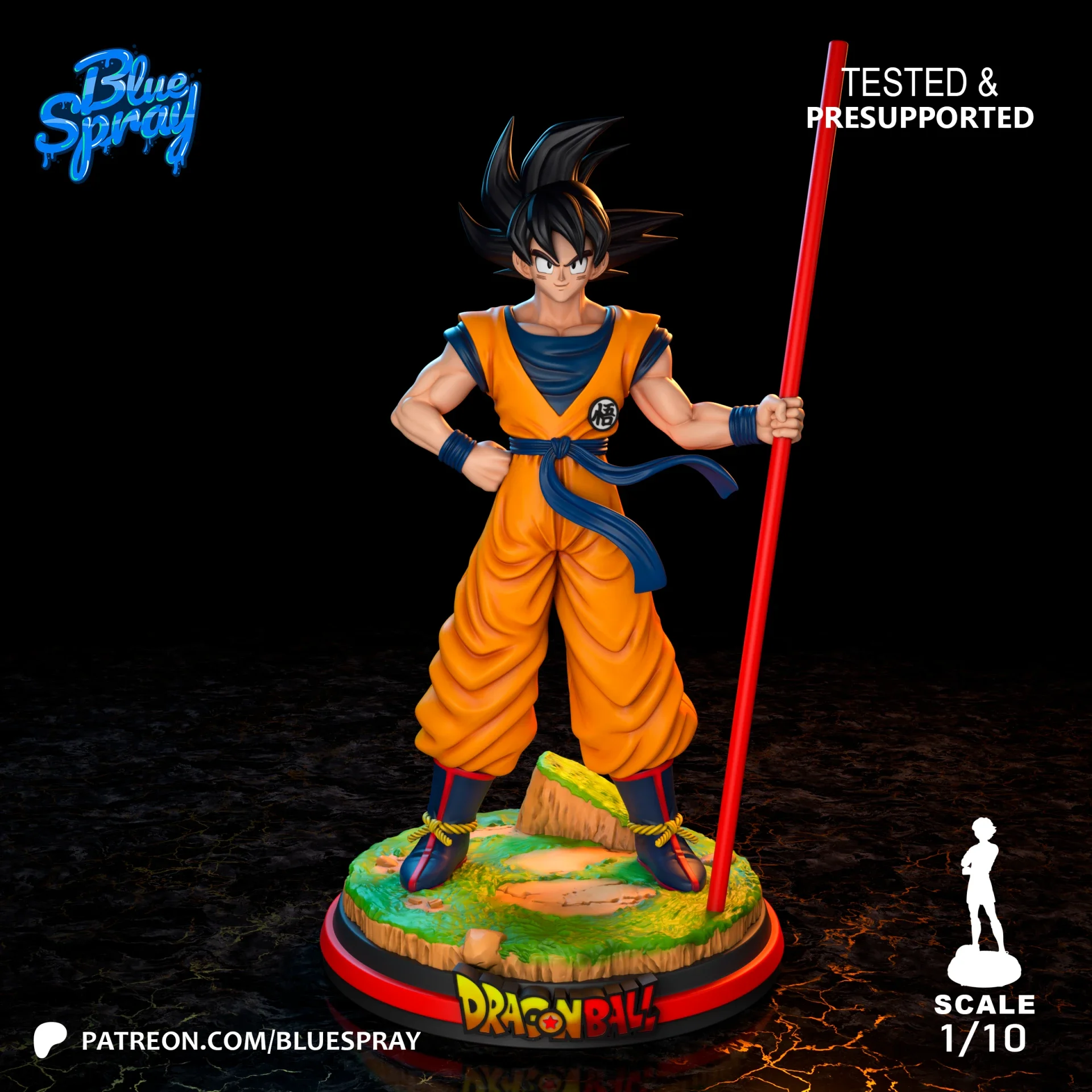 Figurine 3D Résine – "Young Goku " (inspirée de Dragon Ball)