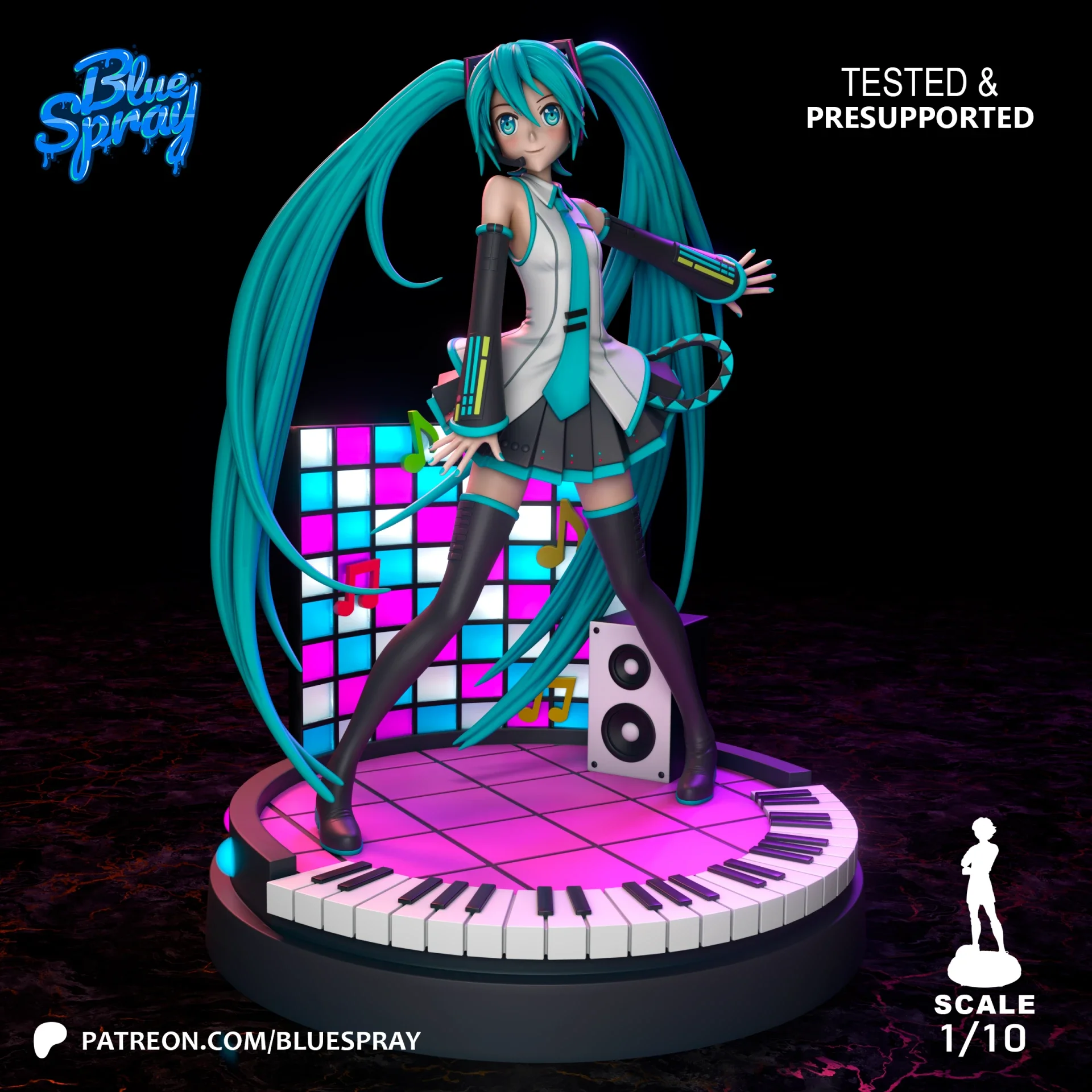 Figurine 3D Résine – "Hatsune Miku" (inspirée de Vocaloid)