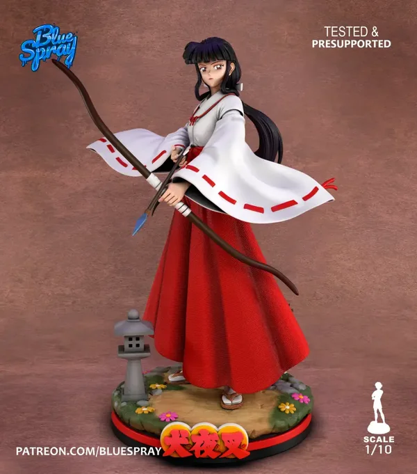 Figurine 3D Résine – "Kikyō" (inspirée de Inuyasha)