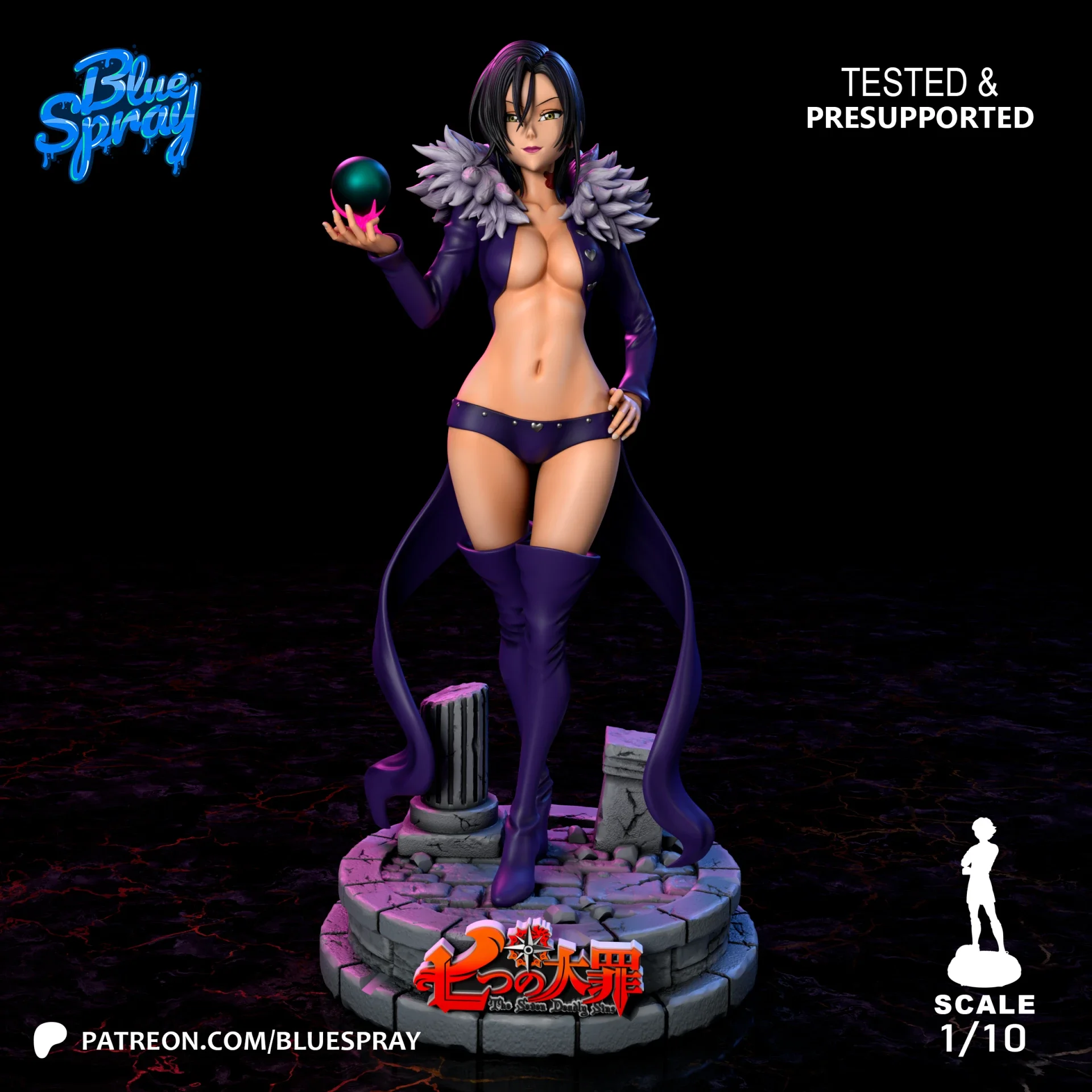 Figurine 3D Résine – "Merlin" (inspirée de Nanatsu no Taizai)