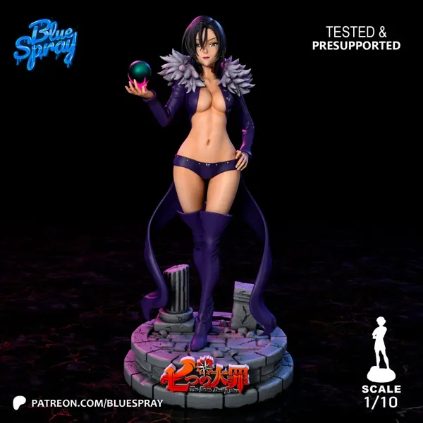 Figurine 3D Résine – "Merlin" (inspirée de Nanatsu no Taizai)