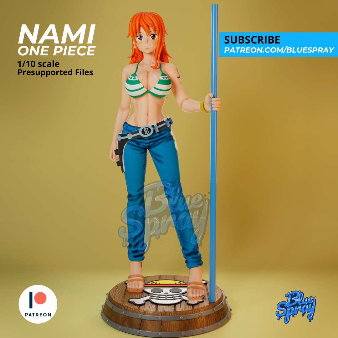 Figurine 3D Résine – "Nami" (inspirée de One Piece)