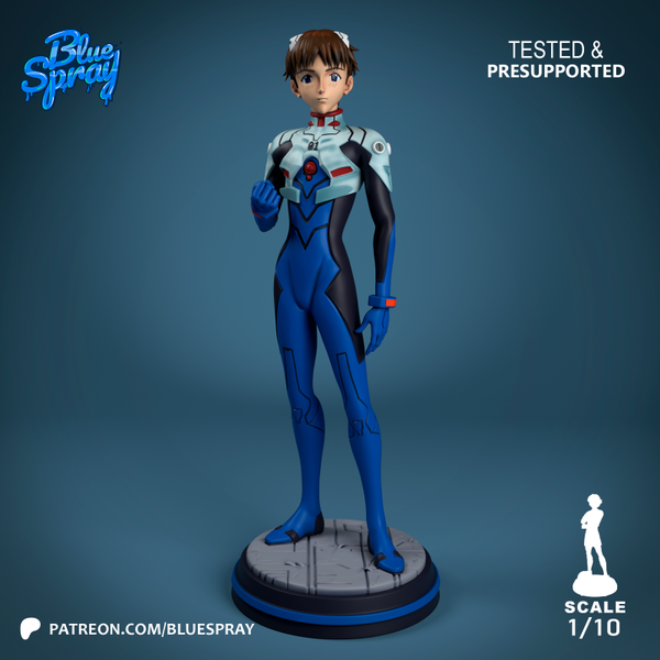 Figurine 3D Résine - "Shinji Ikari" (inspirée de Neon Genesis Evangelion)