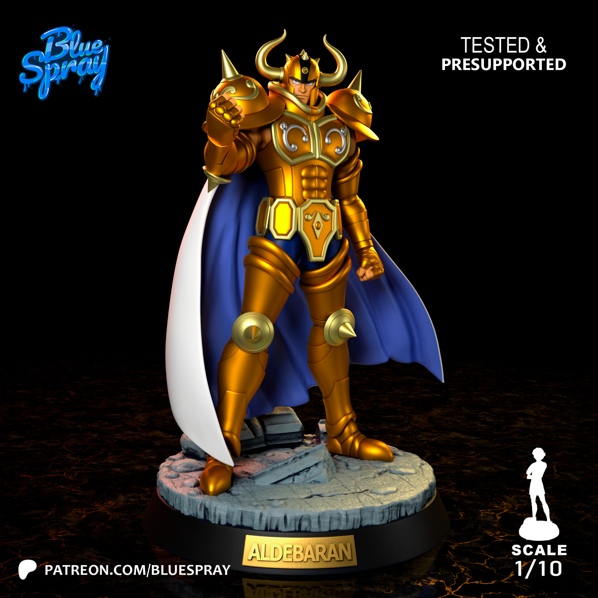 Figurine 3D Résine – "Taurus Aldebaran" (inspirée de Saint Seiya)