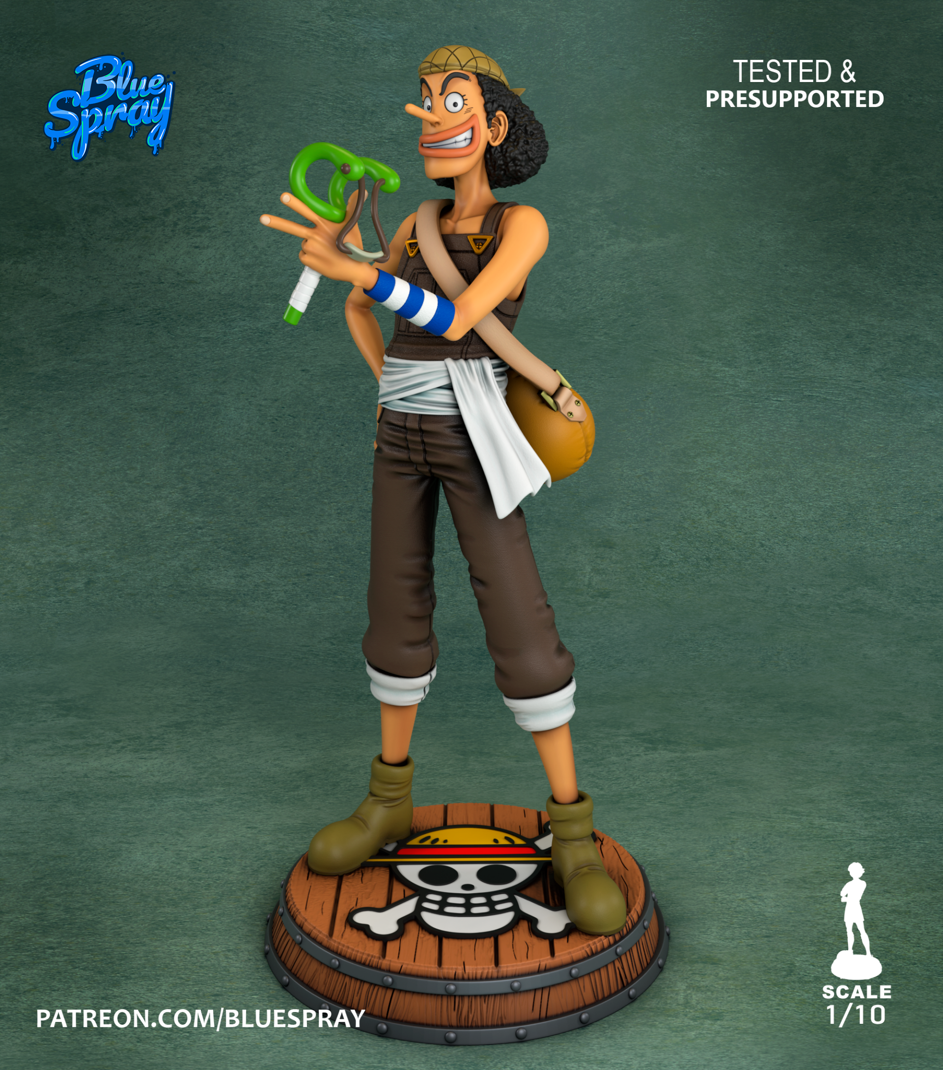 Figurine 3D Résine – "Usopp Tireur d'Élite" (inspirée de One Piece)