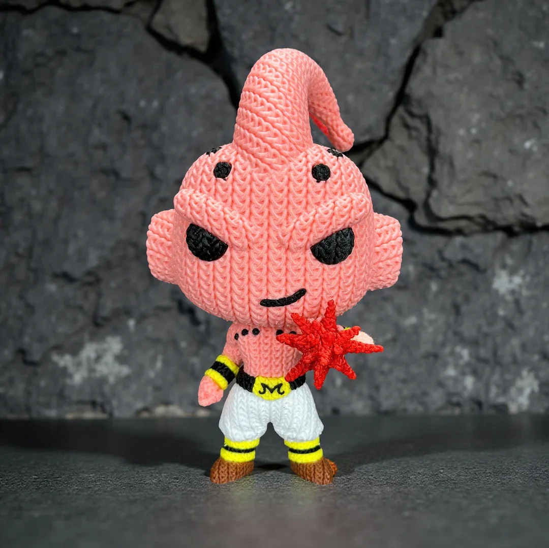 Figurine 3D PLA – "Majin Buu" – Effet Crochet