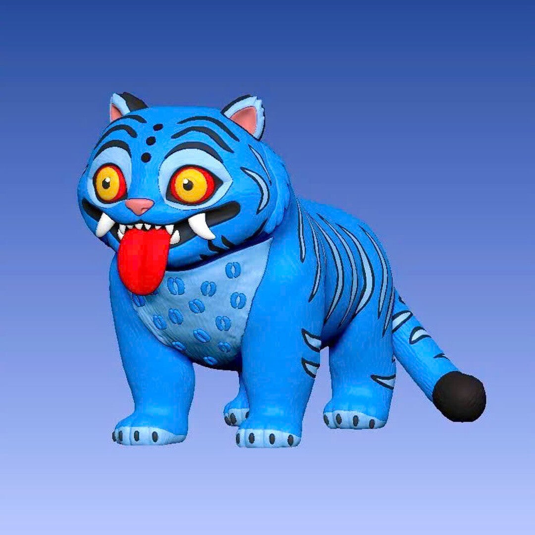 Figurine 3D Chat-Tigre Azur inspirée de Demon Hunters