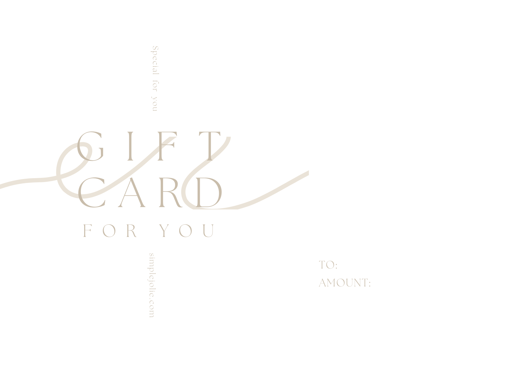 Simple et Jolie giftcard