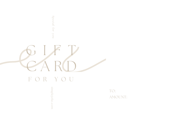 Simple et Jolie giftcard