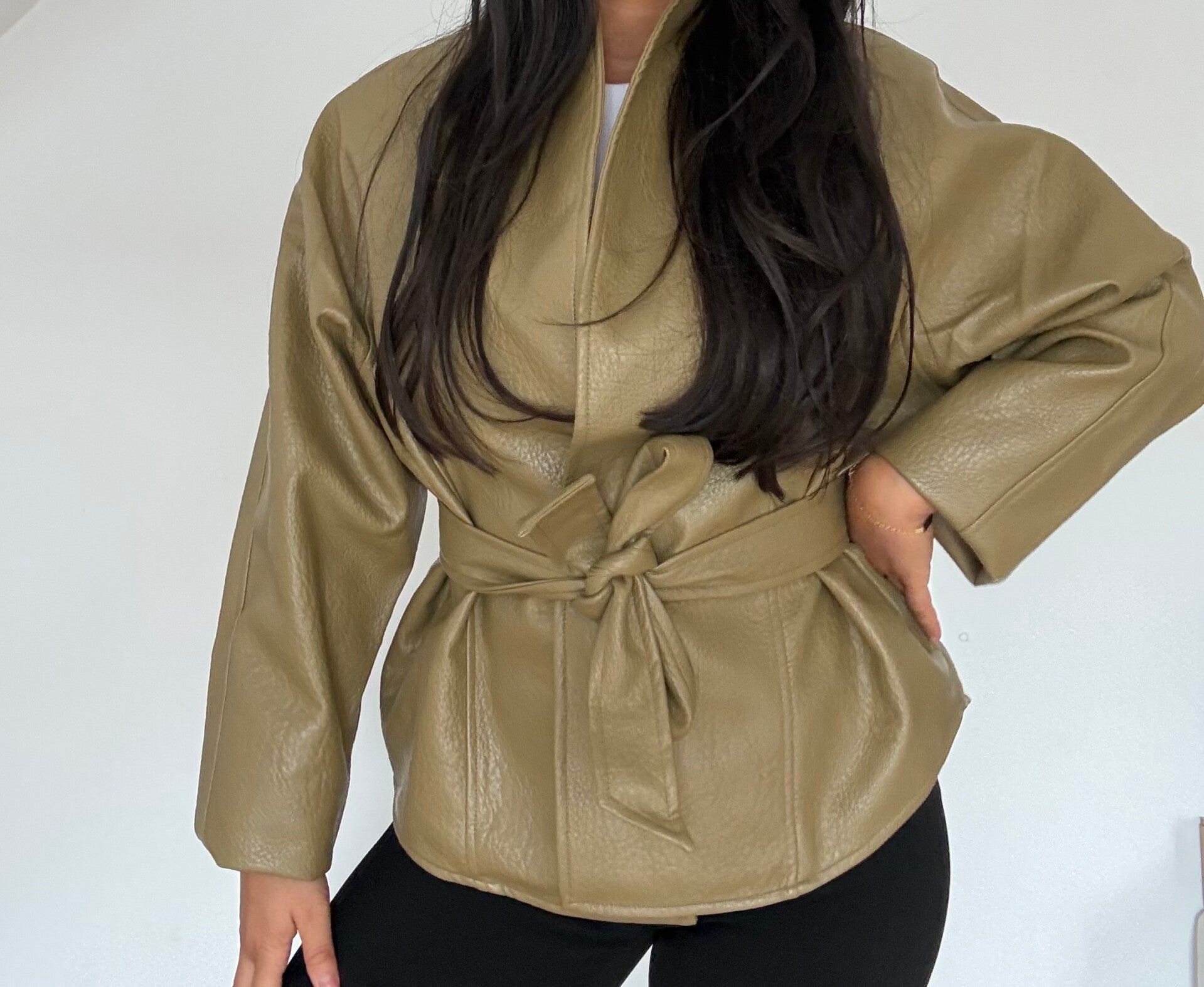 Faux leather jacket