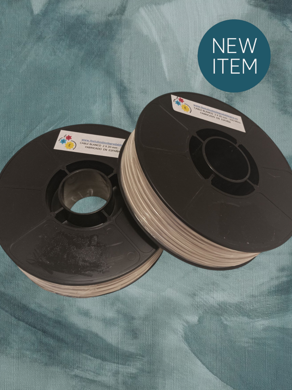 CABLE BLANCO PEGADO  2 x 20 mm   250 METROS  CONEXIONES