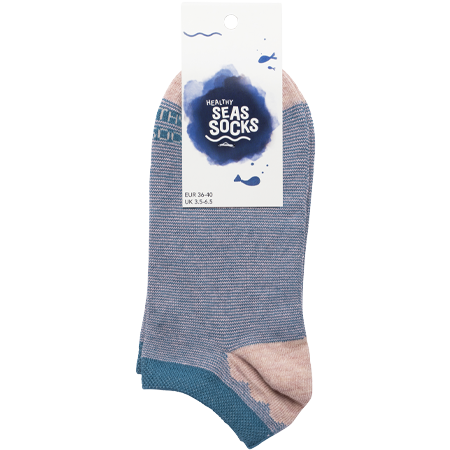 duurzame sneaker sokken gemaakt van visnetten etiket blomaardig.nl