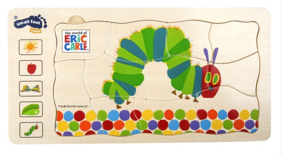 Houten puzzel Rupsje Nooitgenoeg