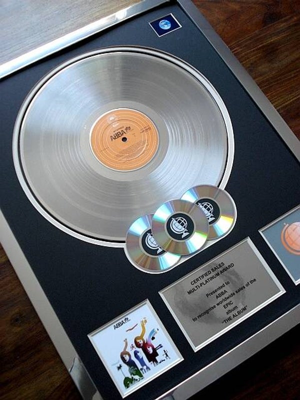 ABBA The Album Multi-Platinum Disc