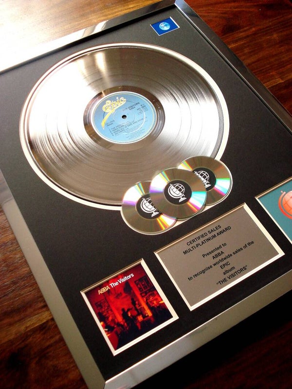 ABBA The Visitors Multi-Platinum Disc