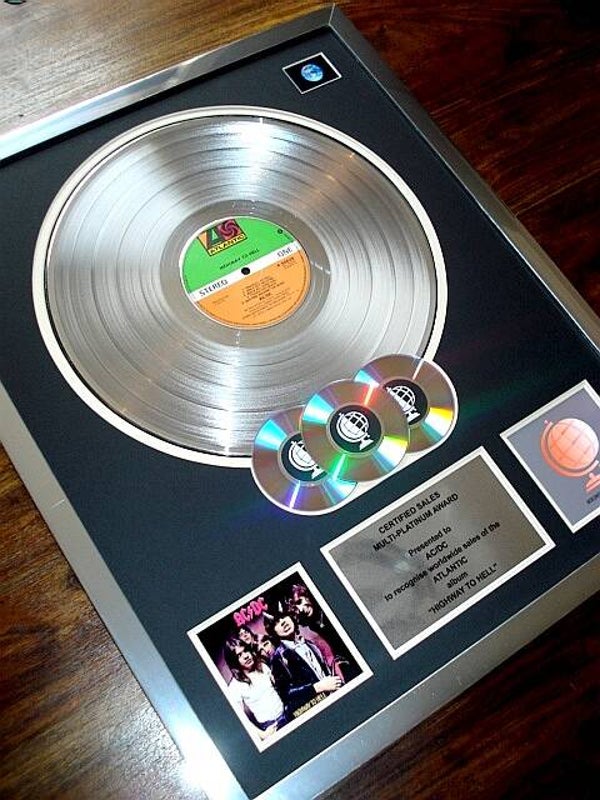 AC/DC Highway to Hell Multi-Platinum Disc
